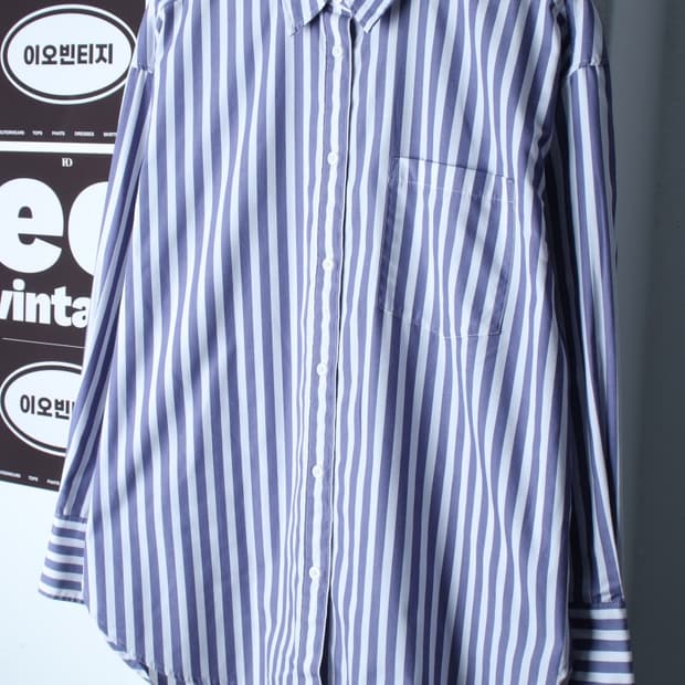 (L-XL) 브랜즈빈티지 셔츠 남방 블루 아메카지-H34555
