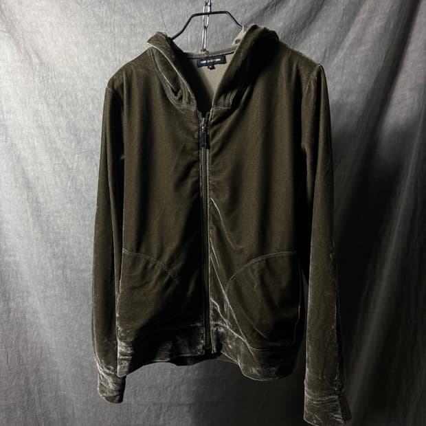 Comme Ça Ism Velour Zip-Up Hoodie