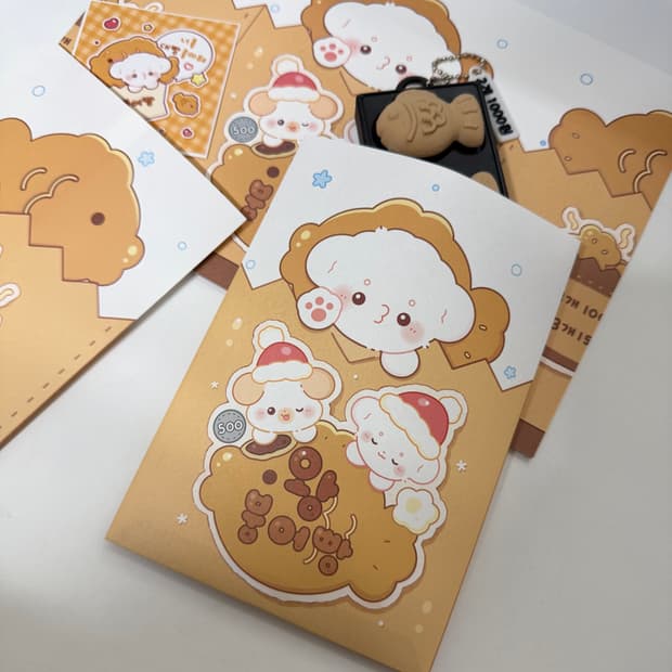 왕 붕어빵 B5 랩핑지 , 포장지 50매