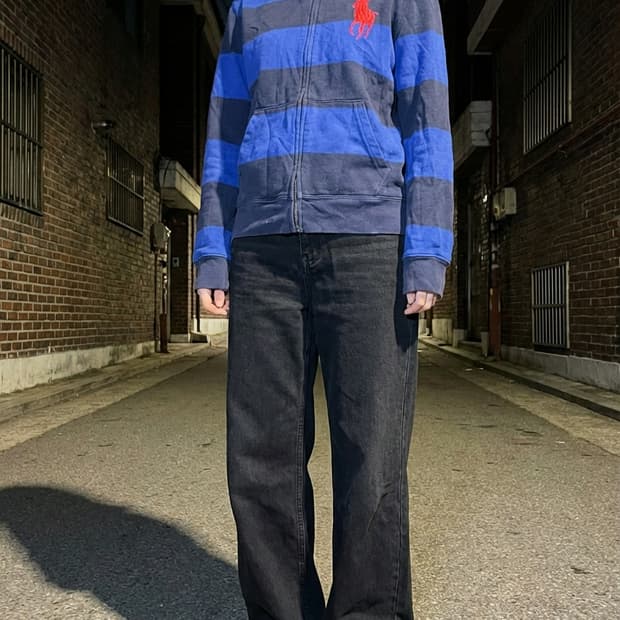 폴로 랄프 로렌 빅포니 스트라이프 후드집업