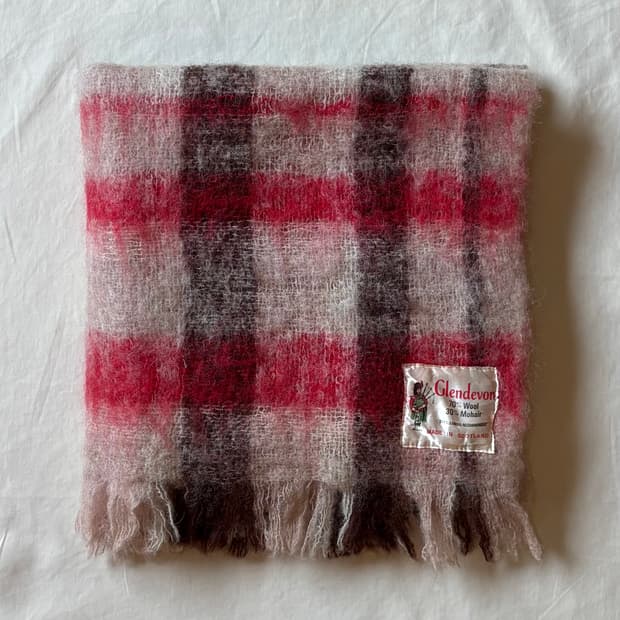90s 스코틀랜드 Glendevon 울 모헤어 블랭킷
