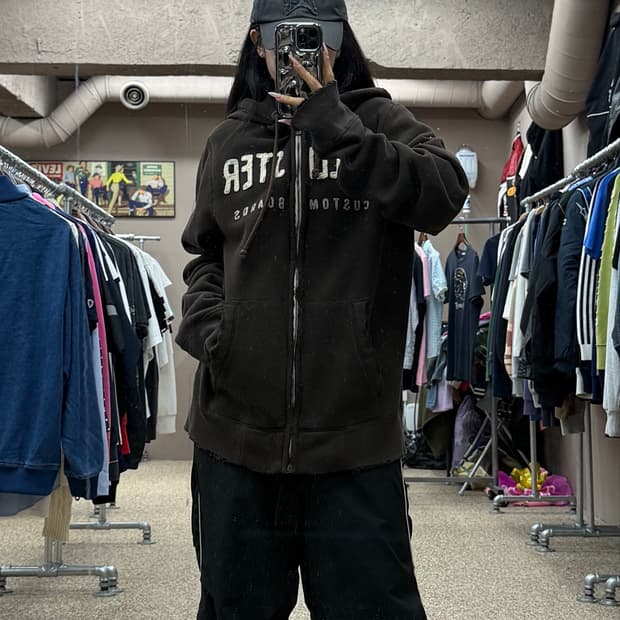 홀리스터 빈티지 후드집업 브라운 S77