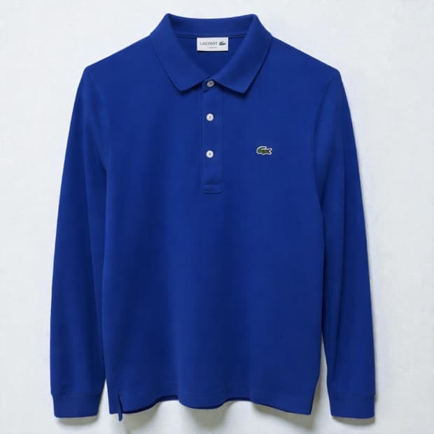 95)Lacoste 라코스테 슬림핏 긴팔 카라티 블루 여름제외