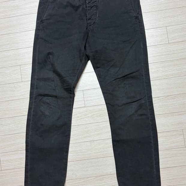 RRL 가먼트다이 블랙 오피서스치노 (슬림핏) 