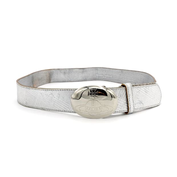 VivienneWestwood 비비안웨스트우드 ORB 버클 메탈 레더벨트