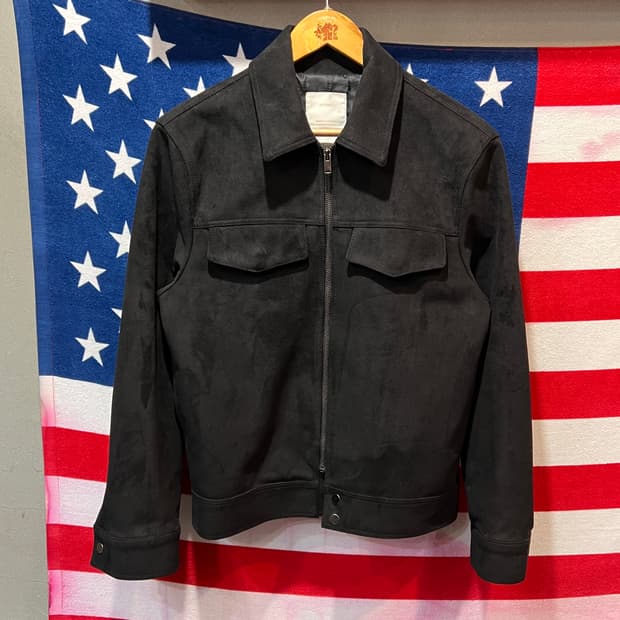 Become 블랙 스웨이드 자켓