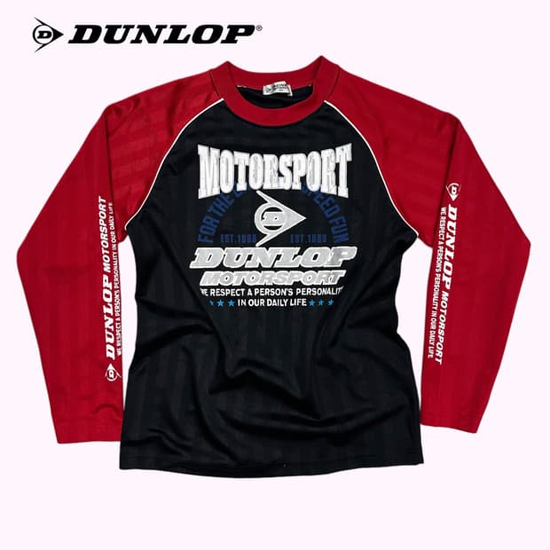 DUNLOP sporty motor jersey t-shirt