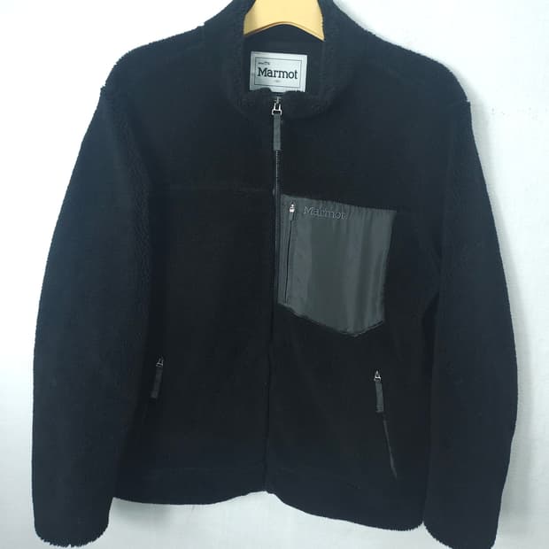 마모트 블랙 플리스 뽀글이집업 자켓 100 L