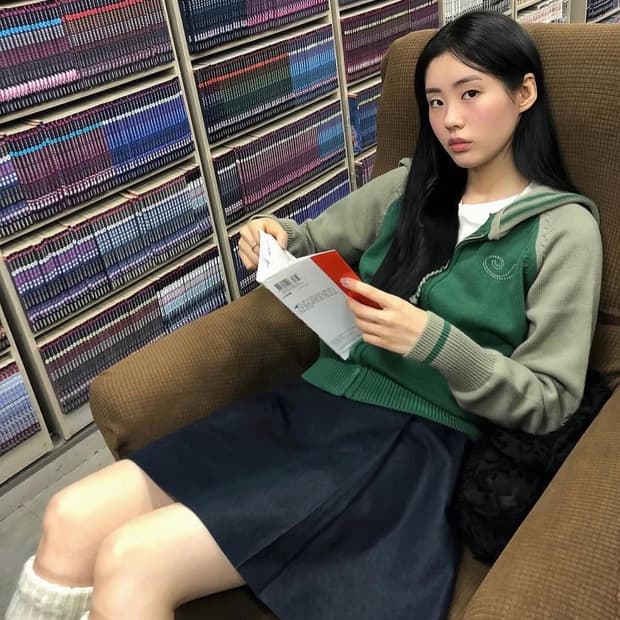 엔조블루스 니트 집업 후디