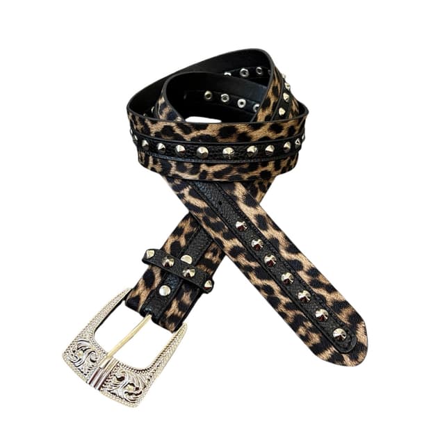 Leopard Stud belt