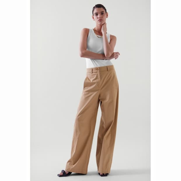 코스 COS 와이드 코튼 트라우저 팬츠