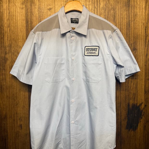 Stussy a patch short-sleeved shirt