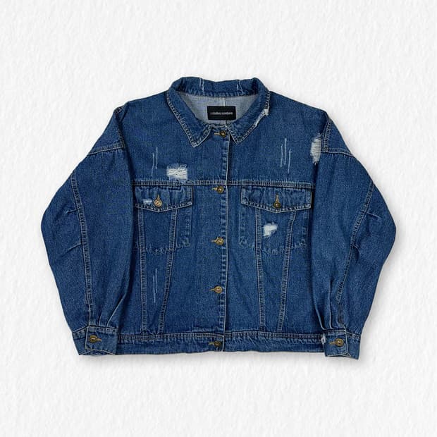 코데즈컴바인 크롭 데님 자켓