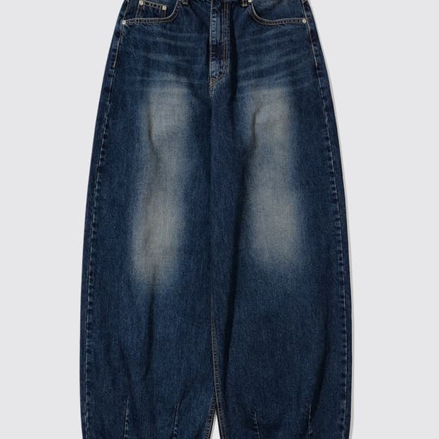 인템포무드 레이지보이 벌룬 핏 데님_ 딥블루 M