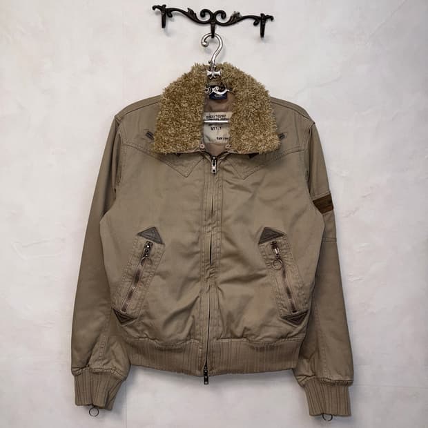 G-Star raw beige two ways cotton bomber 