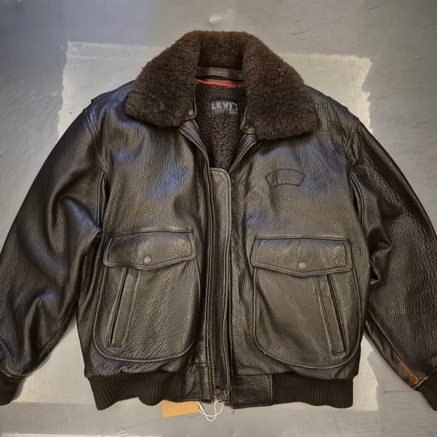 80s LEVI'S TYPE G-1 양가죽 봄버