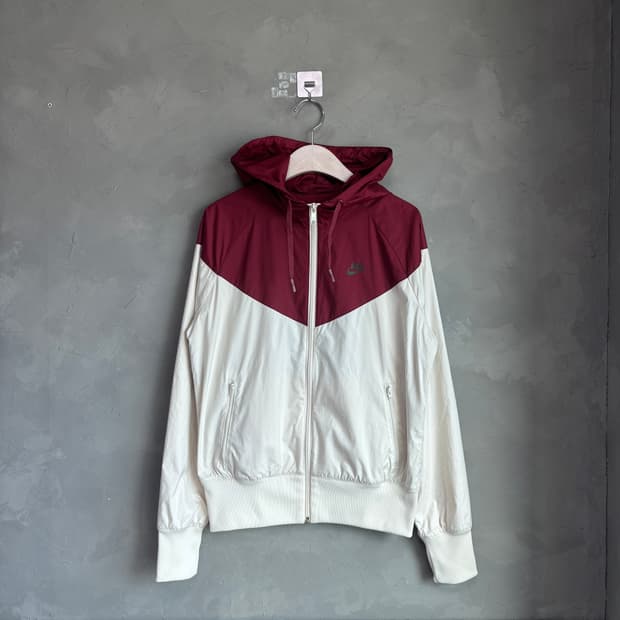 나이키 윈드러너 바람막이 버건디 아이보리