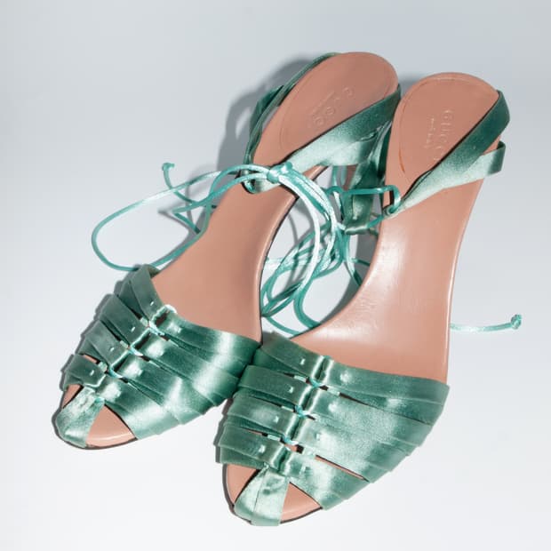 2004 SS Satin Lace-up Pumps