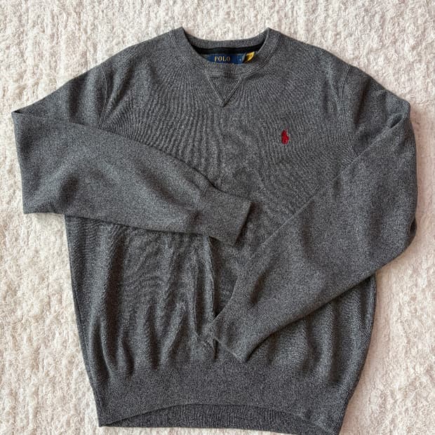 폴로 랄프로렌 그레이 니트 스웻 셔츠(QR정품)