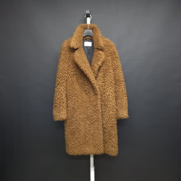 산드로 테디베어 부클 비숑 롱 코트 55