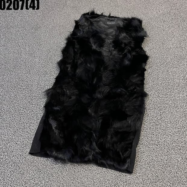 [55] 스위트숲 블랙 밍크 폭스 퍼 롱 조끼 0207(4)