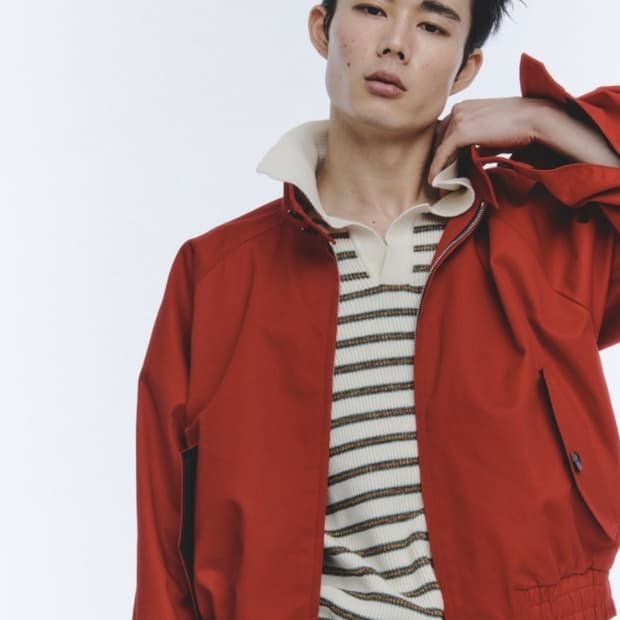 노이스 해링턴 블루종 레드 M