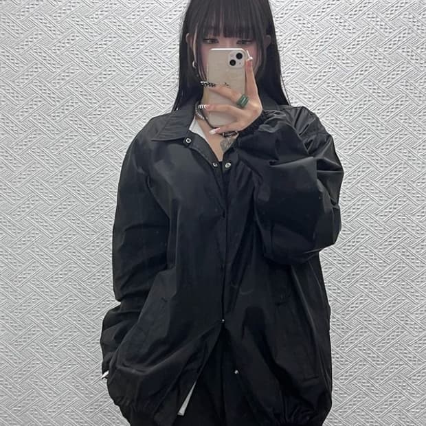 꼼데가르송 스트릿 펑크 빅로고 바람막이 코치 자켓 XL C10390