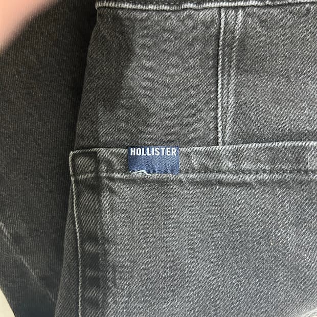 Hollister wide-leg black jeans