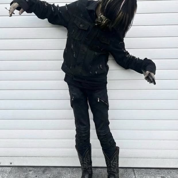 토니리마 뱀피 메탈찡 다크 웨스턴부츠