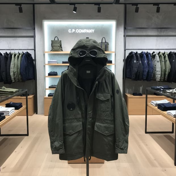 C.P. 컴퍼니 고글 렌즈 필드 재킷 (100사이즈,딥카키)