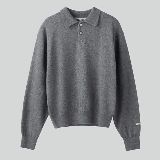 렉토 오펠리아 쉬머 폴로 니트 그레이