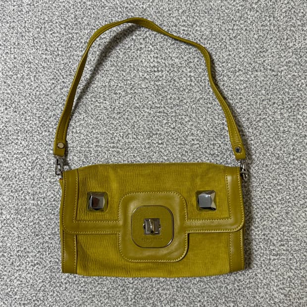 Longcamp 롱샴 모스그린 벨벳 숄더백