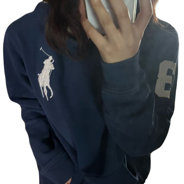 (유일매물) 폴로 빅포니 후드티💙