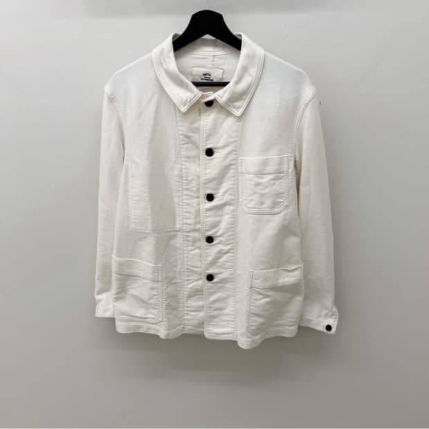 Outil (우티) 화이트 몰스킨 프렌치 워크 자켓