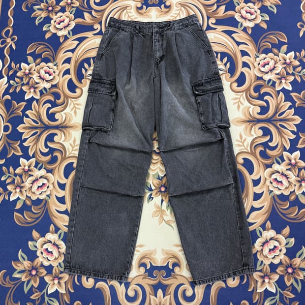 (3)디미트리 블랙 Dimitri black  카고  흑청데님팬츠