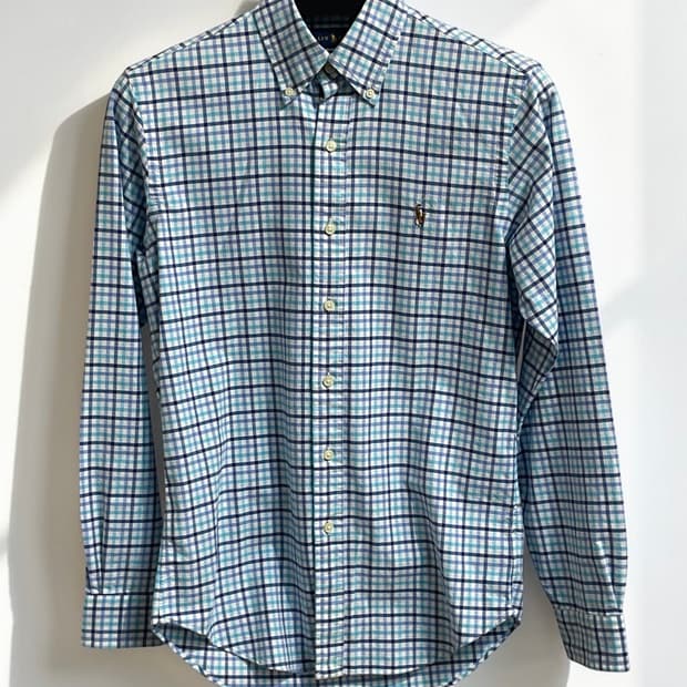 폴로 랄프로렌 하늘 체크 셔츠