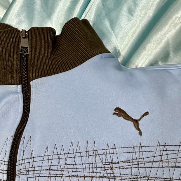 90s PUMA 올드 푸마 스카이블루 트랙탑 져지 자켓 하늘색 빈티지