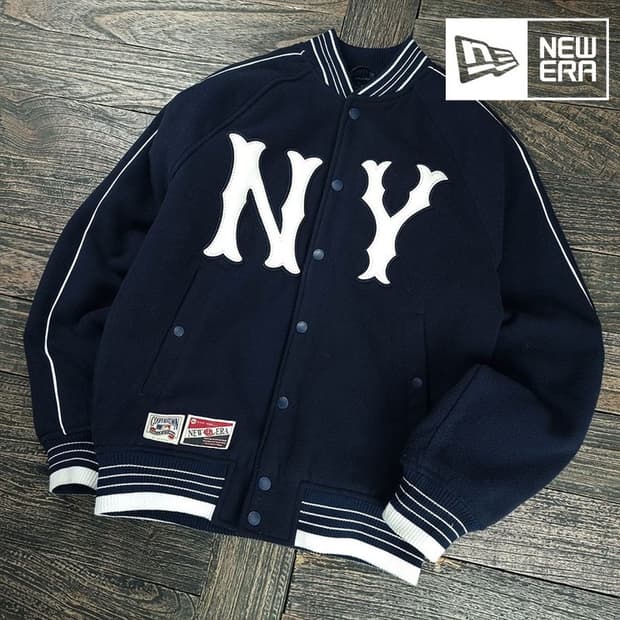 [뉴에라] 뉴욕 양키스 모직 바시티 자켓 네이비 M20008