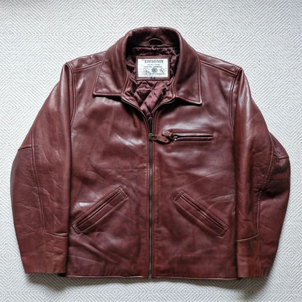 쉐비뇽 카우하이드 플라잉 봄버자켓