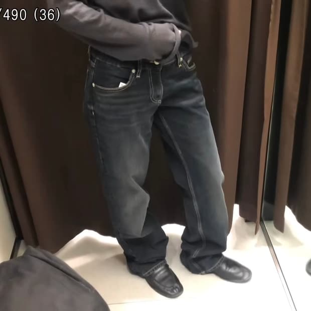 자라 JEANS TRF WIDE LEG 로우라이즈 6929 022 490