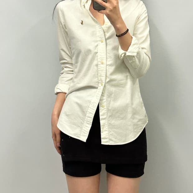 폴로 랄프로렌 신형 화이트 옥스포드 셔츠