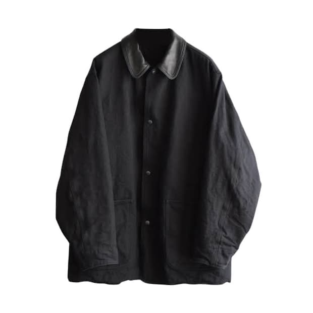 코모리 레더카라 데님워크자켓 25fw