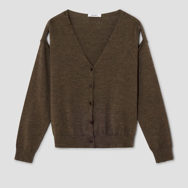 [XS,S,M]기마구아스 Coucou 컷팅 가디건/브라운