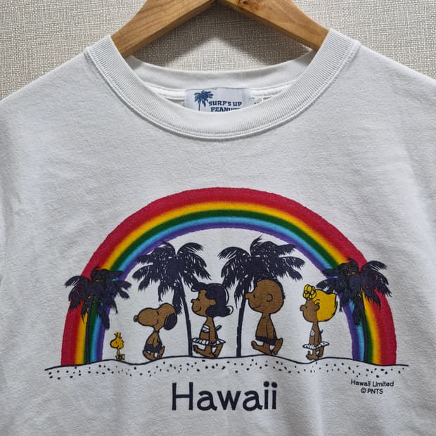 (M) surf's up peanuts 태닝 스누피 티셔츠