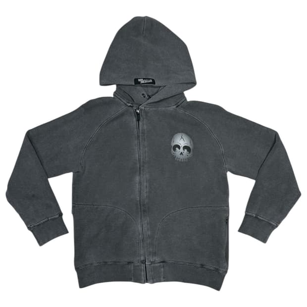 히스테릭 글래머 아카이브 해골 그래픽 사선 지퍼 후드 집업 자켓