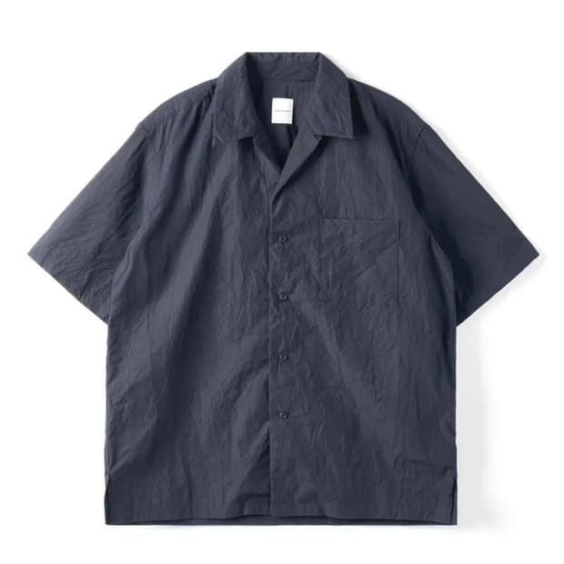 Sage de cret open collar shirts navy