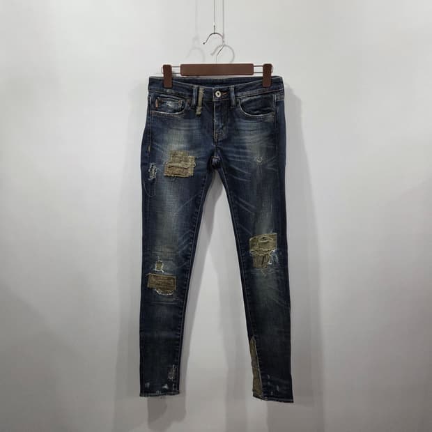 데님앤서플라이 우먼 패치워크 스키니진 27