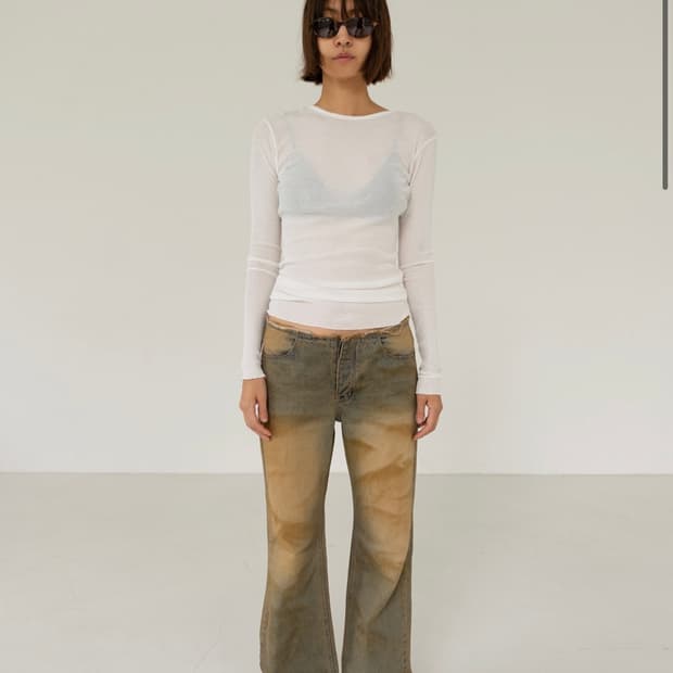 에스이오 FADED FLARED JEANS