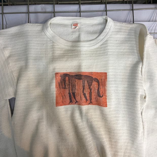 [1of1] 90s 헤인즈 빈티지 리노컷 와플 티셔츠 (L)