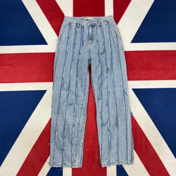 마뗑킴 커팅 루즈 데님팬츠 여성 S 